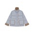 Splicing warm thick colour collision collar jacket women white duck down down jacket